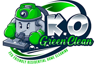 create a luxury house cleaner and commercial cleaning company logo design