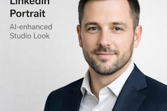 create a professional business portrait for linkedin