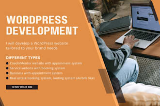 design coach, mentor and services wordpress website