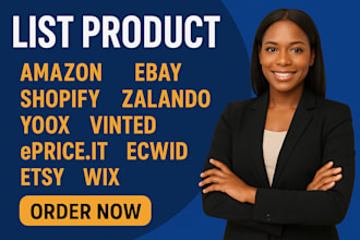 list product amazon ebay shopify zalando yoox vinted epriceit ecwid etsy wix