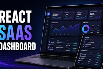build a responsive react saas dashboard and admin panel