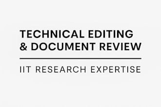 technical document review and editing by iit research specialist