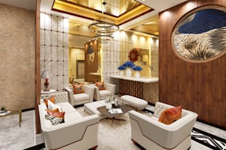 realistic 3d interior design and rendering for your house