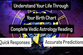do a detailed vedic astrology birth chart reading via voice recording