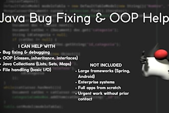 help you with java programming and fix your code