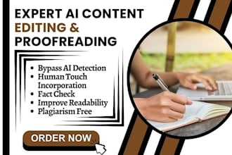 detect plagiarism, edit, rewrite, humanize ai content