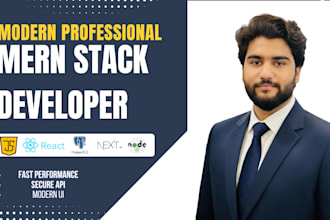 develop a professional full stack web application using react node js