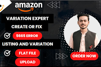 create amazon product listing and variation or fix amazon listing