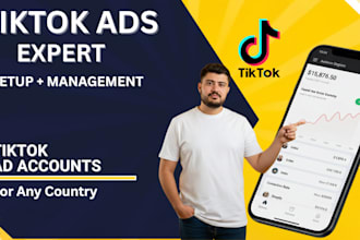 create and set up tiktok ads account and tiktok business manager for any country