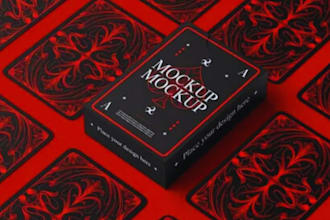 do custom card game party game card board game art drinking card game box mockup