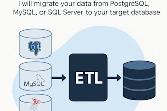 do postgresql, mysql, sql server etl and secure data migration