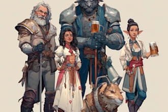 do a dnd character or dnd party art