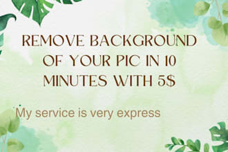 remove the background of your pictures
