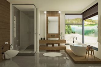 model, remodel your bathroom interior design in 3d and render