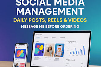 manage your social media with daily posts and reels