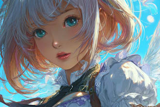 design highest quality anime art drawing