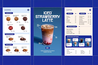 do modern and professional food menu, menu board, bar, bakery, cafe menu design