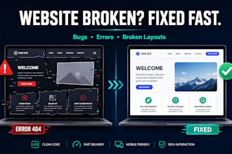 fix website bugs, errors, or responsive layout issues fast