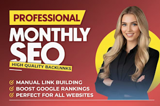 website complete monthly SEO service with white hat off page backlink building