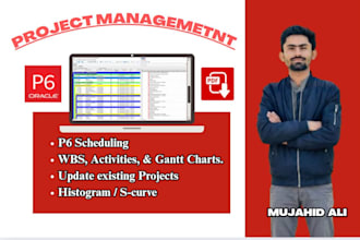 prepare wbs n gantt chart n project schedule on primavera p6