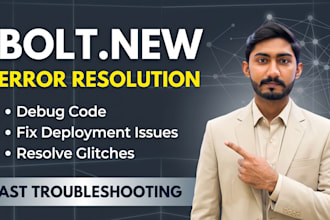 fix bolt new ai errors, bugs and develop bolt new saas web apps and websites