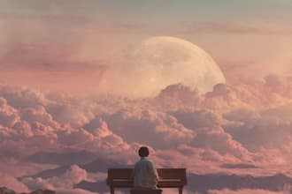 create album cover fantasy music cover, dreamy surreal