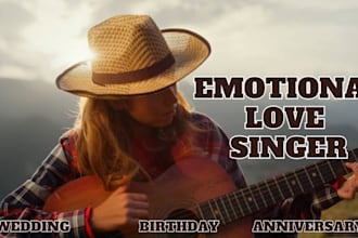 produce heartfelt emotional love gift song for wedding, birthday, anniversary