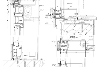 prepare facade aluminum drawings in autocad for production