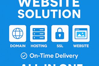 build a professional website with domain hosting SSL email ids and setup