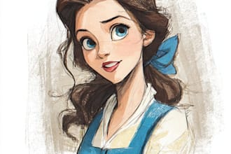 draw a beautiful disney style portrait
