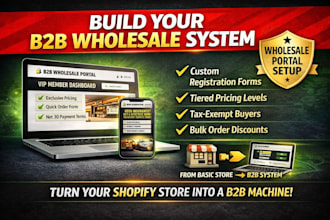 setup shopify wholesale b2b customer portal and registration form