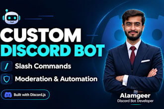 build a custom discord bot with moderation and slash commands