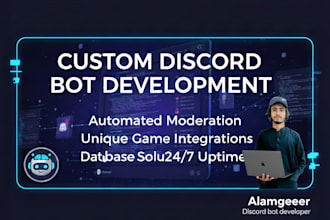 custom discord bot with moderation music  API integration