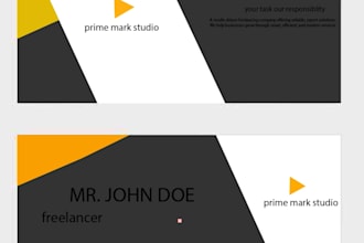 create a professional visiting card