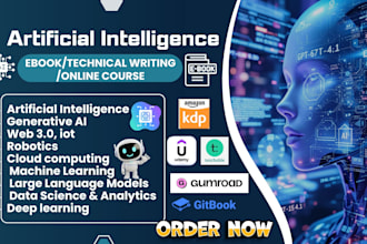 write ebook, articles on artificial intelligence, machine learning, robotics