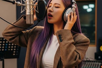 write pop lyrics and record professional pop vocals