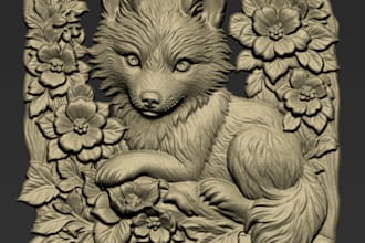 sculpt 3d high relief model,printable mold design,bas relief,wall decor,cnc,stl