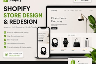 shopify store design redesign shopify dropshipping store shopify theme install