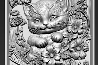 design 3d ornament wall decor,wood engraving relief,stl mold art for cnc router
