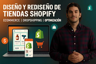 diseño, rediseño y desarrollo de tiendas shopify para ecommerce y dropshipping