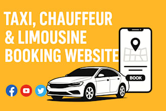 build taxi booking website, chauffeur, limousine
