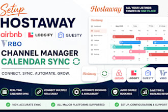 setup hostaway airbnb listing lodgify guesty vrbo channel manager calendar sync