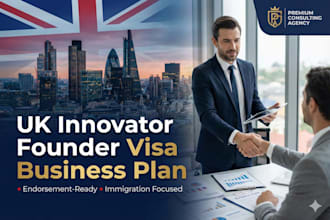 write uk innovator founder visa business plan immigration visa application