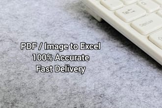 covert PDF og image to excel accurately