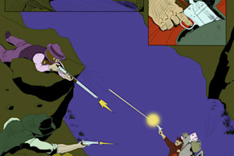 add professional flats colors for your comic or illustration