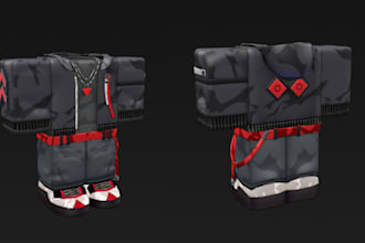 create high quality roblox clothing, ugc outfits and 3d models