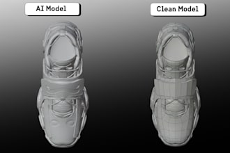 retopo 3d scans, repair stl, and scale files for 3d printing