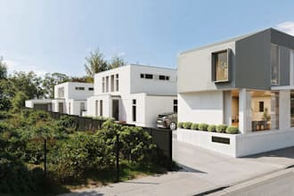 rebuild townhouse exterior, real estate property, landscape,costal living,garage