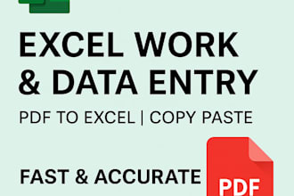 do excel work, copy paste and pdf to excel conversion