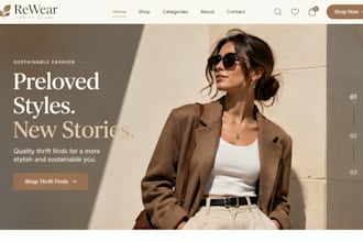 build squarespace resale website thrift store used clothing electronics store